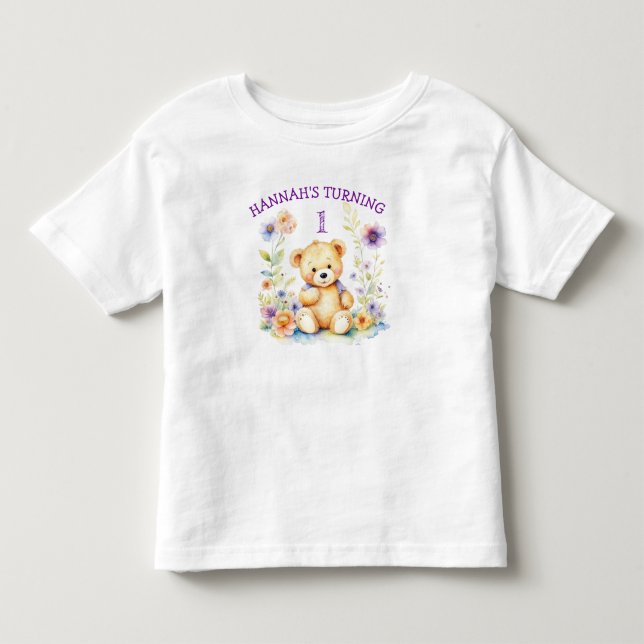 Camiseta De Bebé Chica de cumpleaños personalizado (Anverso)
