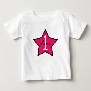 Camiseta De Bebé Chica de cumpleaños personalizado de Sassy Star T