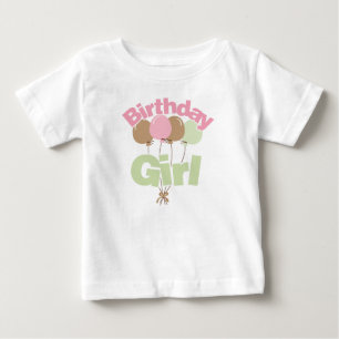Camiseta De Bebé Chica De Cumpleaños Rosa Y Verde