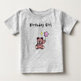 Camiseta De Bebé Chica de cumpleaños Teddy Bear