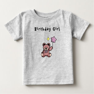 Camiseta De Bebé Chica de cumpleaños Teddy Bear