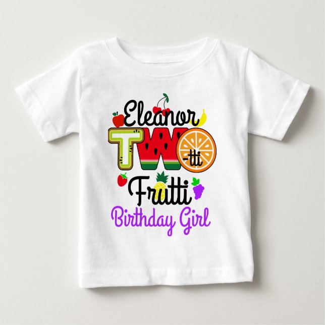 Camiseta De Bebé Chica de cumpleaños Twotti Fruitti | Frualidad de  (Anverso)
