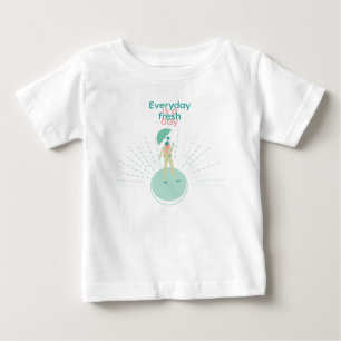 Camiseta De Bebé Chica de día fresco con paraguas y pistas