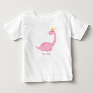 Camiseta De Bebé Chica de dinosaurio