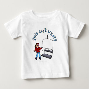 Camiseta De Bebé Chica de esquiar Liftie