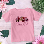 Camiseta De Bebé Chica de flores júnior dama de honor T-Shirt<br><div class="desc">¡Trate a tu chica de flor y a las damas de novia a camisetas de la fiesta nupcial! Sólo tienes que añadir su nombre y ponerlos en contacto con los clientes de tu boda con su amabilidad.</div>