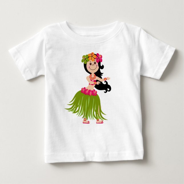 Camiseta De Bebé Chica de Hawái (Anverso)