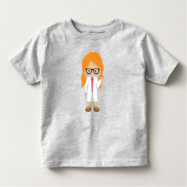 Camiseta De Bebé Chica de la ciencia, científica, chica linda, pelo