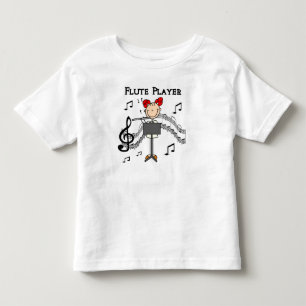 Camiseta De Bebé Chica de la figura del palo Jugador de flauta cami