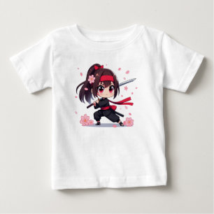 Camiseta De Bebé Chica de la floración guerrera de ninja
