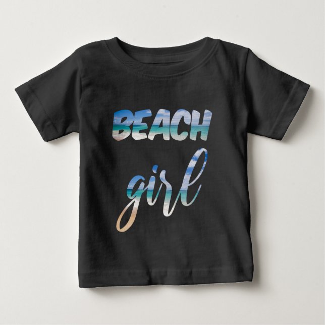 Camiseta De Bebé Chica de la Playa (Anverso)