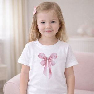 Camiseta De Bebé Chica de lazo rosa suave Fiesta de Baby Shower