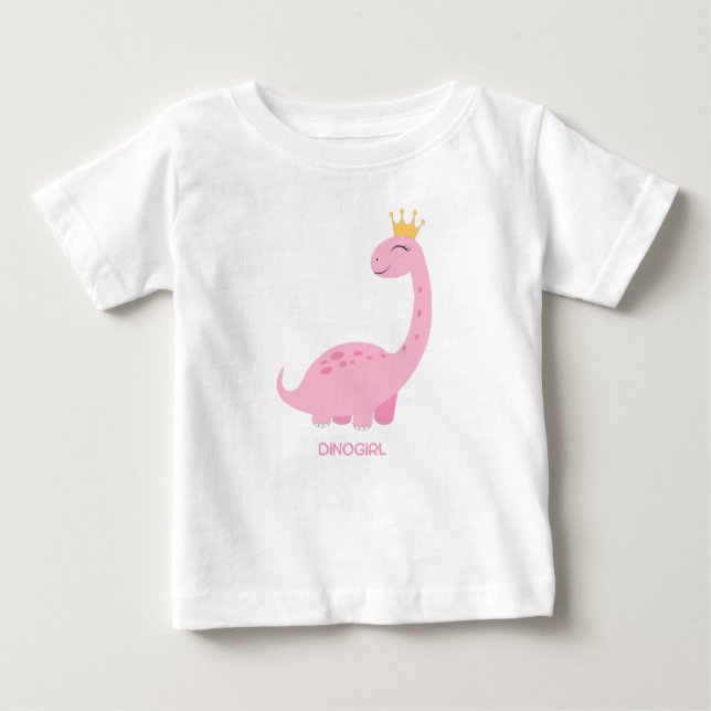 Camiseta De Bebé Chica de los dinosaurios (Anverso)