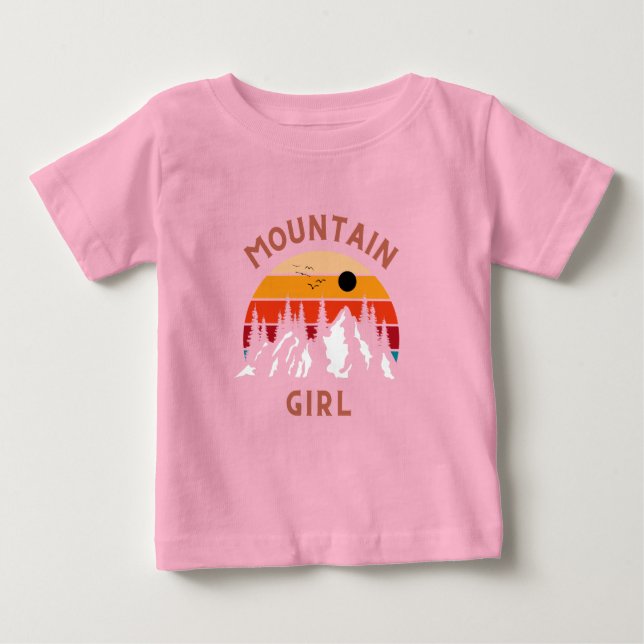 Camiseta De Bebé Chica de montaña (Anverso)