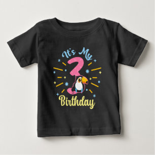 Camiseta De Bebé Chica de nacimientos de 3 años de Cute Toucan