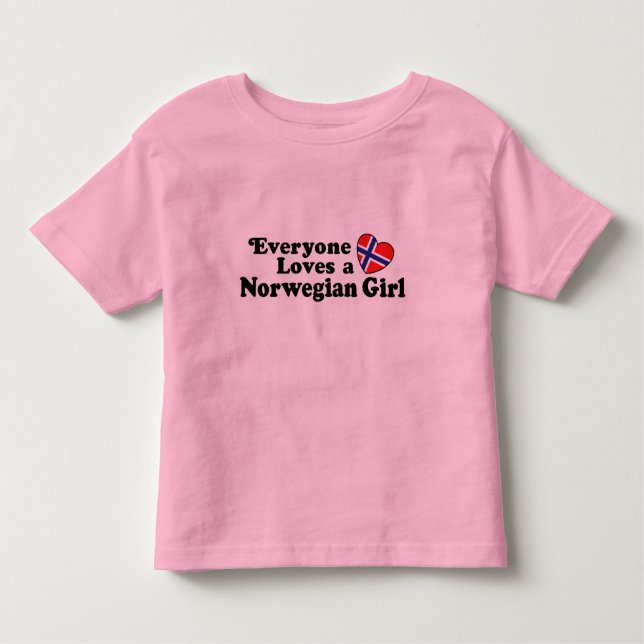 Camiseta De Bebé Chica de Noruega (Anverso)