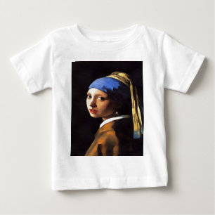 Camiseta De Bebé Chica de Perla tras Johannes Vermeer