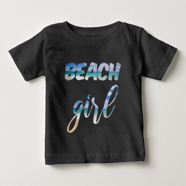 Camiseta De Bebé Chica de playa (Anverso)