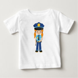 Camiseta De Bebé Chica de policía, agente de policía, policía, Nara