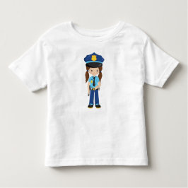 Camiseta De Bebé Chica de Policía, Oficial de Policía, Policía, Cab