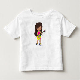 Camiseta De Bebé Chica de rock, Chica Latina, guitarrista, banda, m