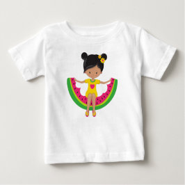 Camiseta De Bebé Chica de Sandía, Chica Latina, Vestido, Chanclas