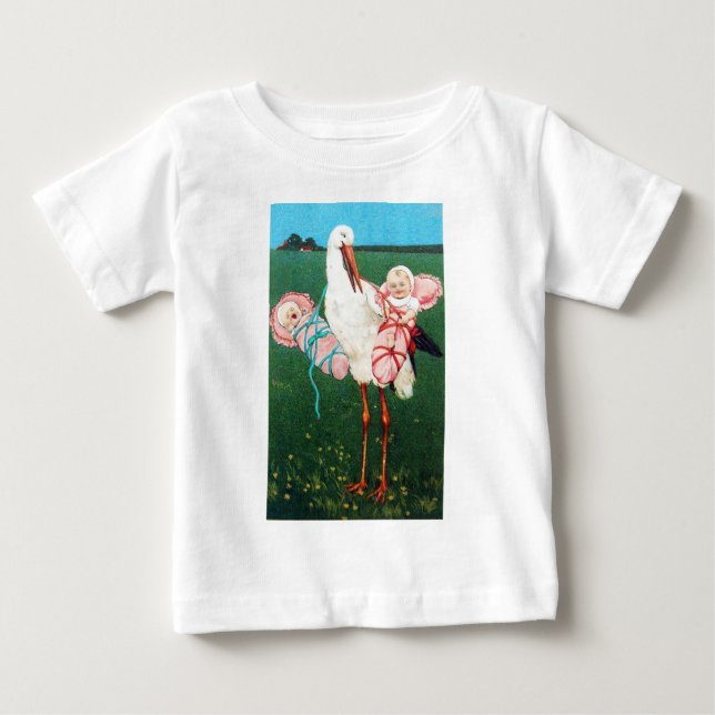 Camiseta De Bebé CHICA DE TORMENTAS BABY SHOWER, blanco rosado (Anverso)