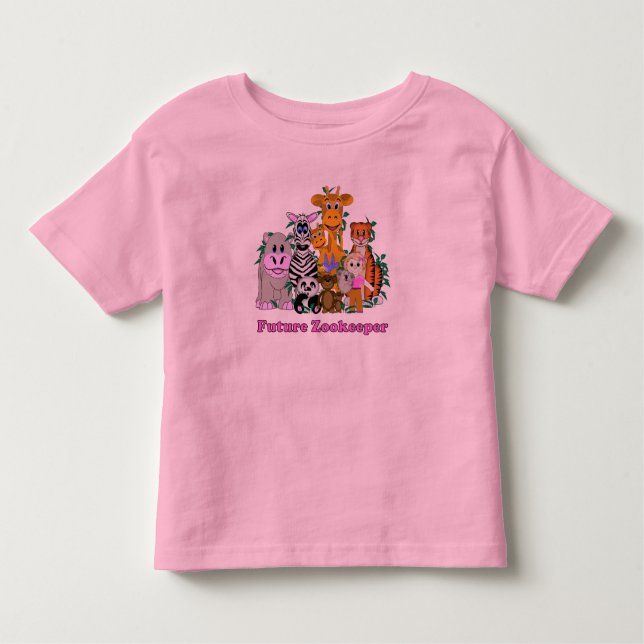 Camiseta De Bebé Chica de zookeeper futuro (Anverso)