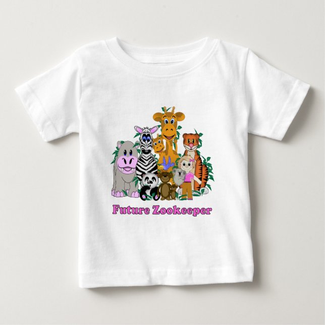 Camiseta De Bebé Chica de zookeeper futuro (Anverso)