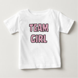 Camiseta De Bebé Chica del equipo Rubor Pink Baby Gender Reveal cam
