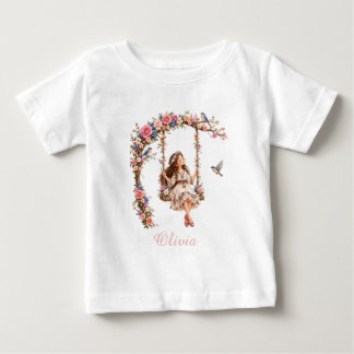Camiseta De Bebé Chica del jardín amazig en columpio – Flo marroquí