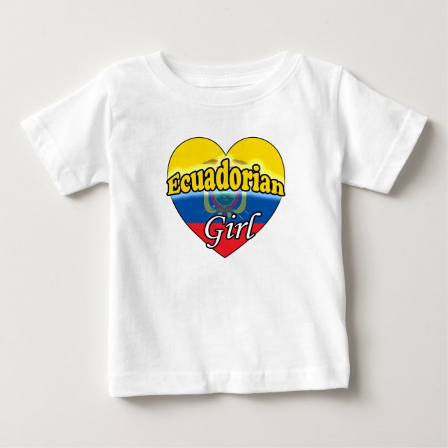 Camiseta De Bebé Chica Ecuatoriana (Anverso)