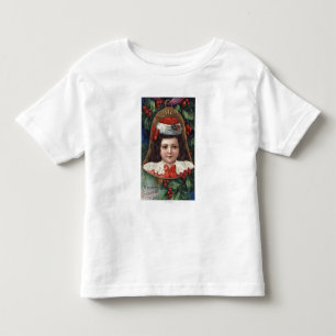 Camiseta De Bebé Chica en Santa Hat en Bell
