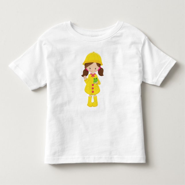 Camiseta De Bebé Chica En Tiras, Boots, Pelo Marrón, Rana (Anverso)