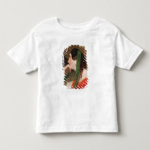 Camiseta De Bebé Chica en un Gorra de paja amarillo,