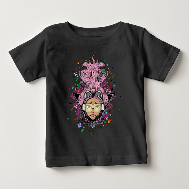 Camiseta De Bebé Chica Gamer (Anverso)