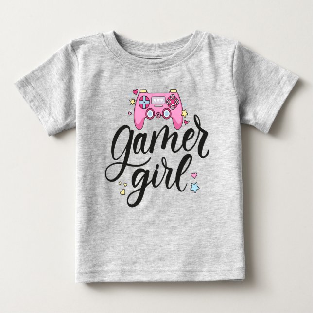Camiseta De Bebé Chica Gamer (Anverso)