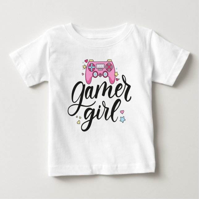 Camiseta De Bebé Chica Gamer (Anverso)