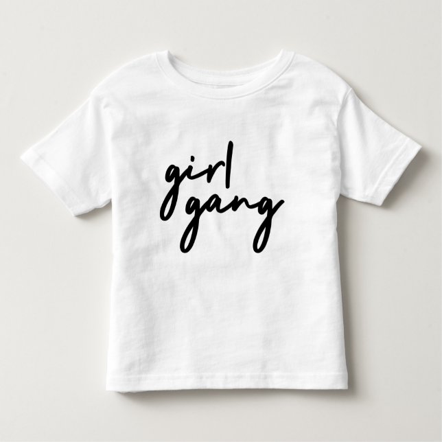 Camiseta De Bebé Chica Gang | Poder Chica lindo Feminismo moderno (Anverso)