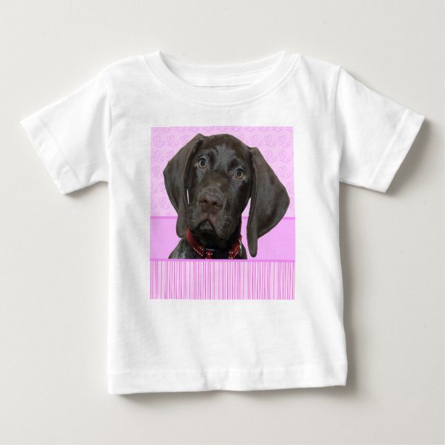Camiseta De Bebé Chica Glossy Grizzly Puppy (Anverso)