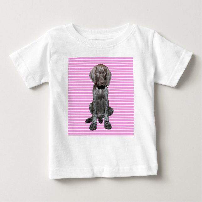 Camiseta De Bebé Chica Glossy Grizzly Puppy (Anverso)
