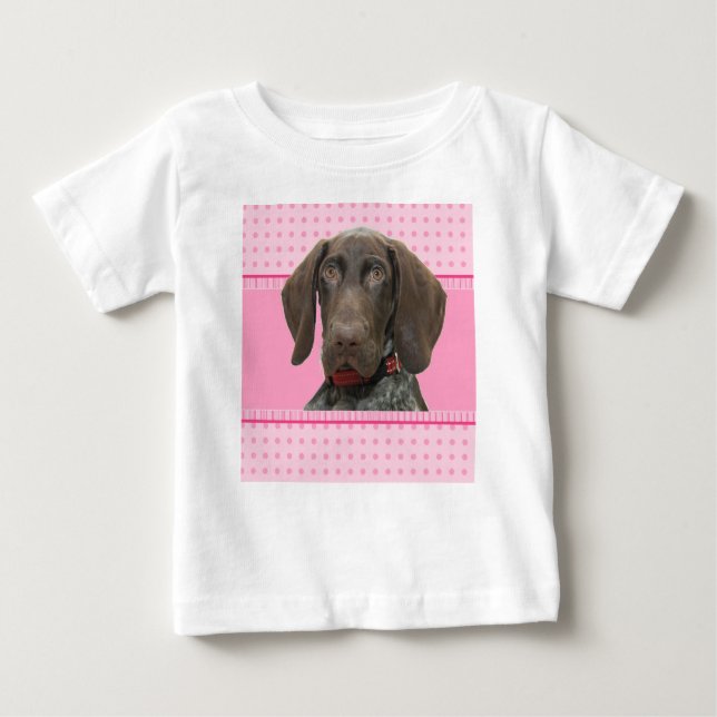 Camiseta De Bebé Chica Glossy Grizzly Puppy (Anverso)