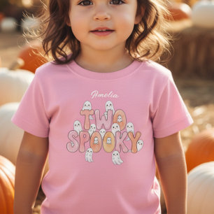 Camiseta De Bebé Chica Groovy Rosa Dos Espeluznante Cumpleaños 2 Añ