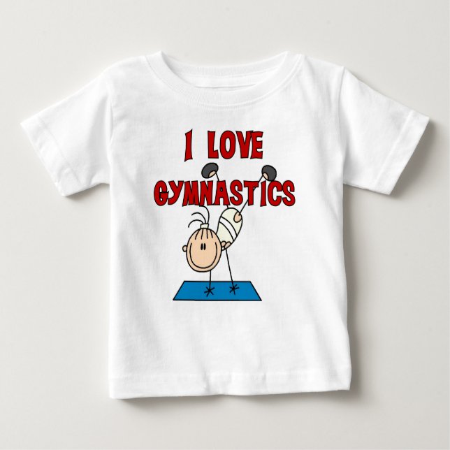 Camiseta De Bebé Chica I Love Gymnastics (Anverso)