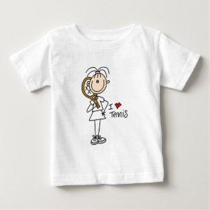 Camiseta De Bebé Chica I Love Tennis Tshirts and Gifts