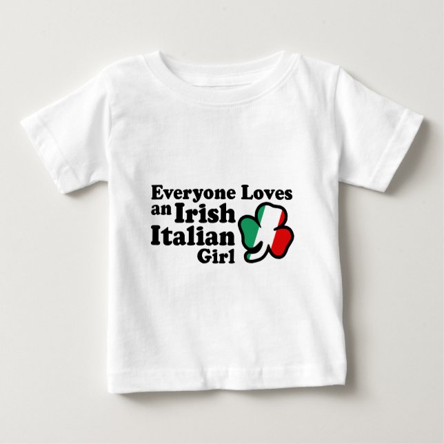 Camiseta De Bebé Chica italiano irlandés (Anverso)
