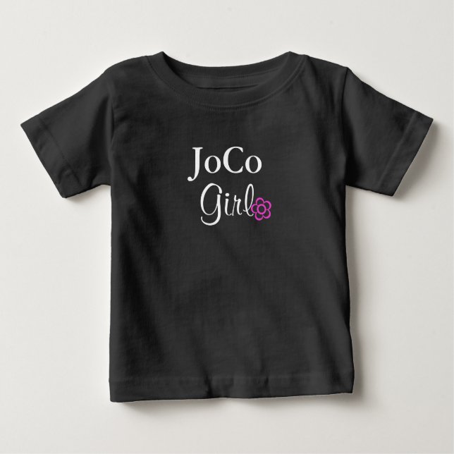 Camiseta De Bebé Chica JoCo Flor Rosa (Anverso)