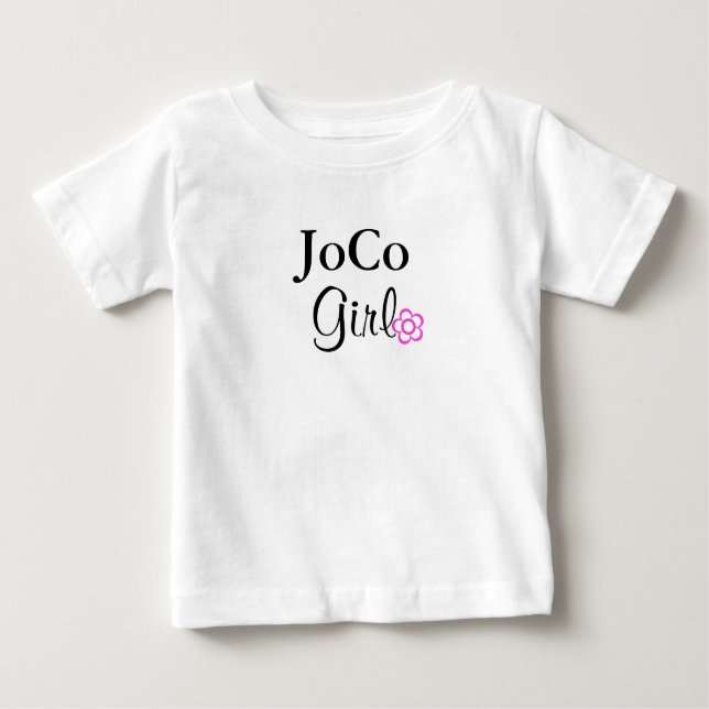 Camiseta De Bebé Chica JoCo Flor Rosa (Anverso)