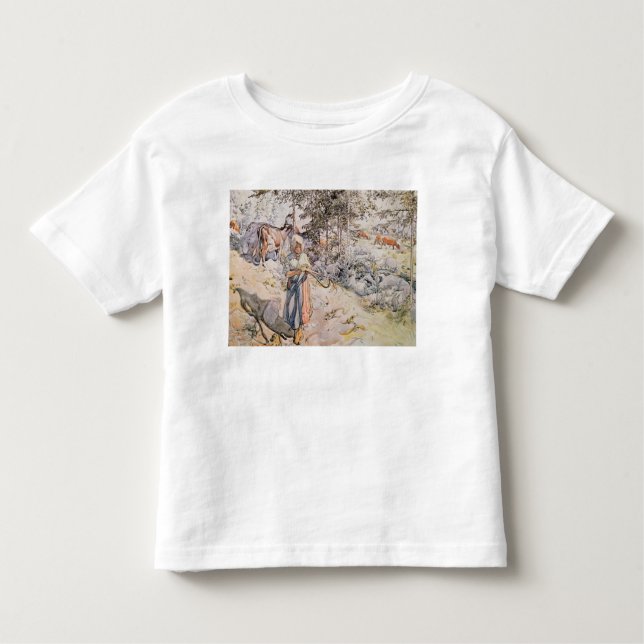 Camiseta De Bebé Chica joven tejiendo, 1905 (Anverso)