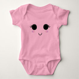 Camiseta De Bebé Chica Kawaii Sonriente